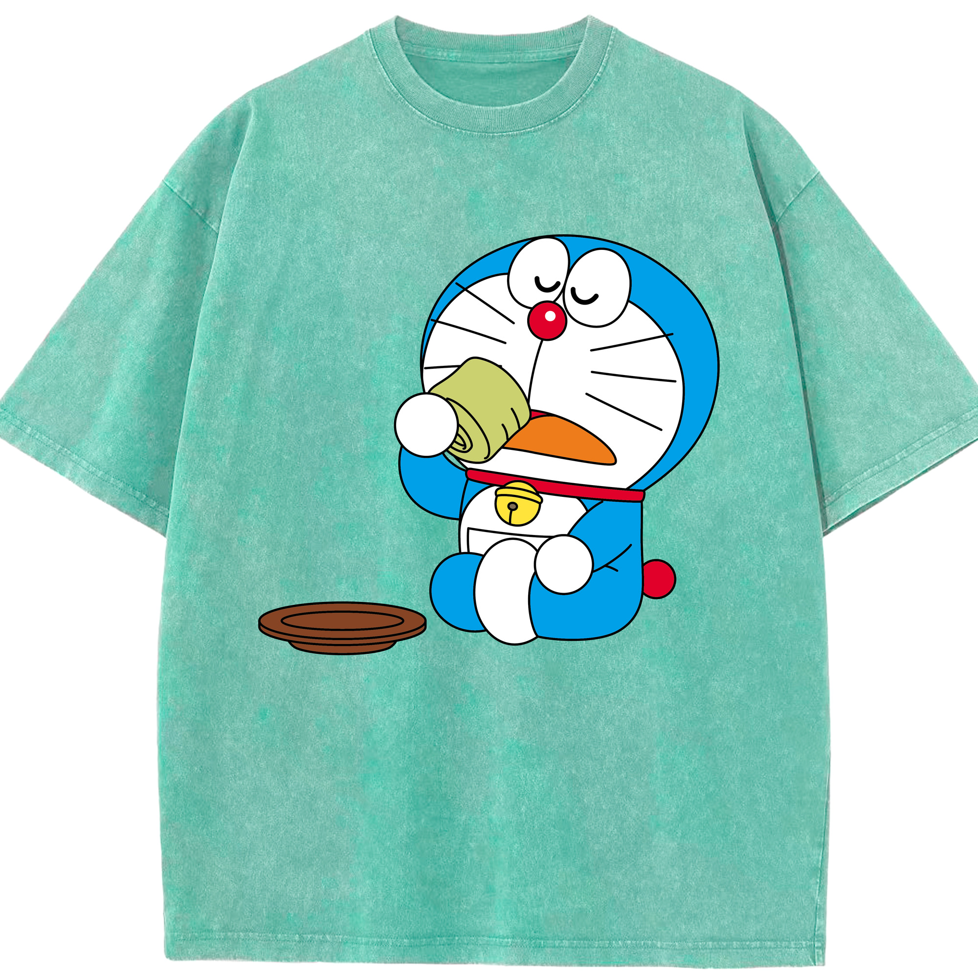 （画像用） ドラえもん Doraemon 綿100% ヴィンテージ風 半袖Tシャツ（フロントプリント）